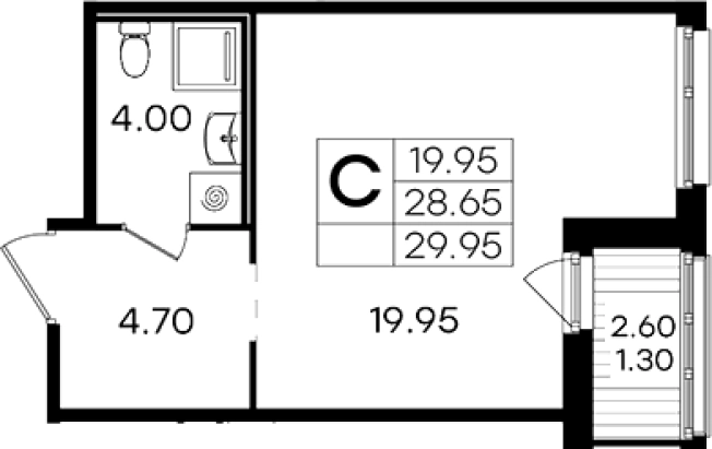Купить Студию в ЖК GloraХ Парголово в Санкт-Петербурге. Вариант № 4806859, 0, площадь -  квм, цена 6649999 рублей