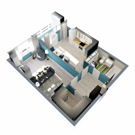 Купить однокомнатную квартиру в Микрорайоне Южный, Ковров в Коврове. Вариант № 146435, 4, площадь -  квм, цена 4669390 рублей