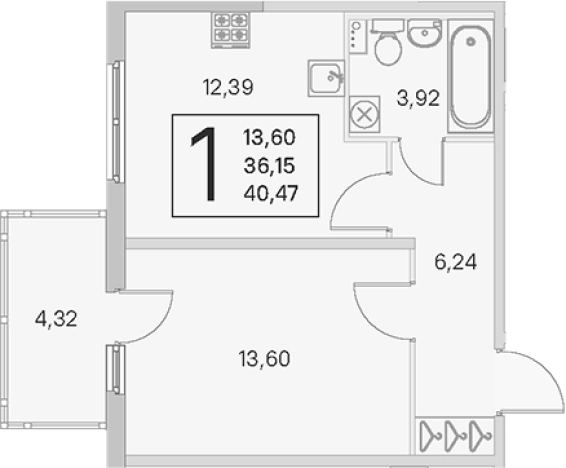 Купить однокомнатную квартиру в новостройках в ЖК Любоград в Стрельне в Санкт-Петербурге. Вариант № 6866498, 0, площадь -  квм, цена 8253045 рублей