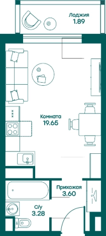 Купить Студию в новостройках в Одинцове. Вариант № 78230, 0, площадь -  квм, цена 6018080 рублей