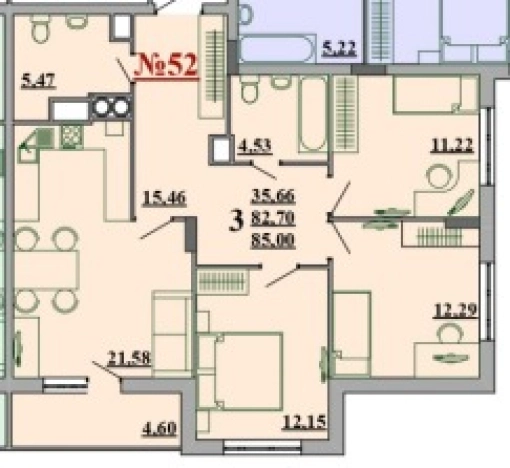 Купить квартиру в новостройках на улице Птицеводов в Рязани. Вариант № 60178, 0, площадь -  квм, цена 8330000 рублей