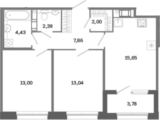Купить квартиру в новостройках в ЖК Дом на Курской в Санкт-Петербурге. Вариант № 6260122, 0, площадь -  квм, цена 25776192 рублей