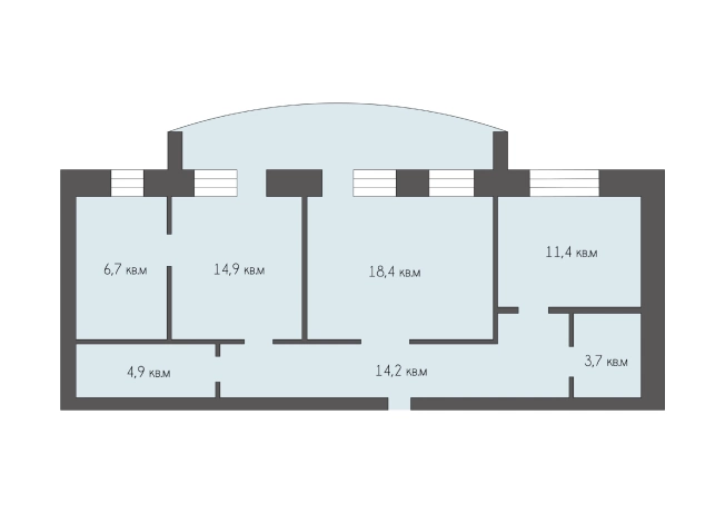 Купить трехкомнатную квартиру в районе Советский в Рязани. Вариант № 7788985, 23, площадь -  квм, цена 11500000 рублей