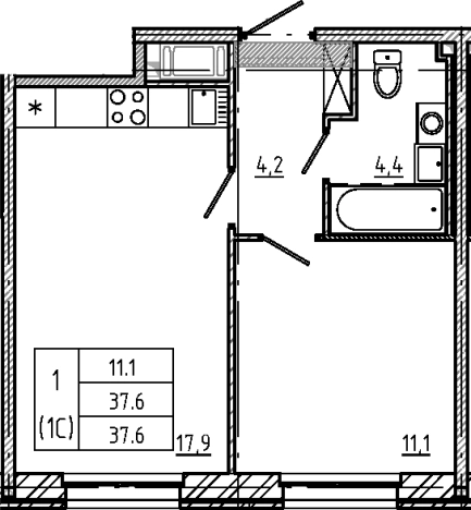 Купить двухкомнатную квартиру в ЖК Большая Охта в Санкт-Петербурге. Вариант № 6243193, 0, площадь -  квм, цена 13000989 рублей
