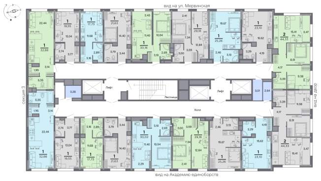 Купить однокомнатную квартиру в новостройках в ЖК «Метропарк» в Рязани. Вариант № 153392, 1, площадь -  квм, цена 3611050 рублей