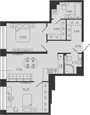 Купить трехкомнатную квартиру в районе Василеостровский в Санкт-Петербурге. Вариант № 8340577, 0, площадь -  квм, цена 32008824 рублей