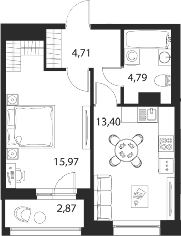 Купить двухкомнатную квартиру в новостройках у метро Звёздная в Санкт-Петербурге. Вариант № 6216938, 0, площадь -  квм, цена 13705735 рублей