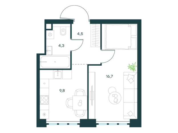 Купить однокомнатную квартиру у метро Кожуховская в Москве. Вариант № 149698, 0, площадь -  квм, цена 26336315 рублей