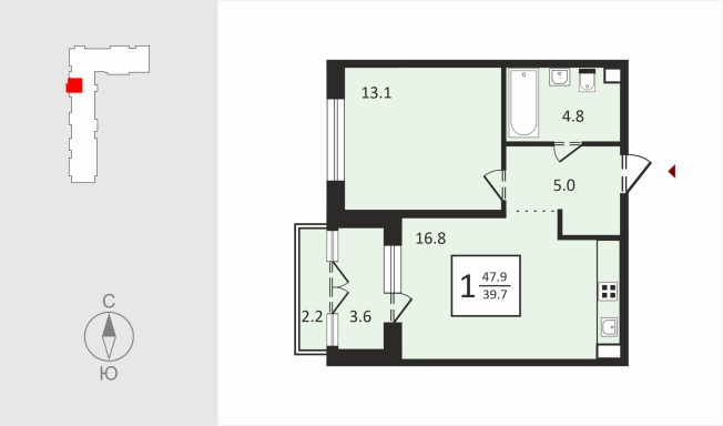Купить однокомнатную квартиру в новостройках в ЖК Квартал Новаторов в Владимире. Вариант № 130626, 1, площадь -  квм, цена 4553280 рублей
