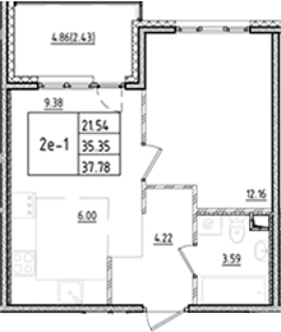 Купить квартиру у метро Проспект Ветеранов в Ленинградской области. Вариант № 6855206, 0, площадь -  квм, цена 7523547 рублей