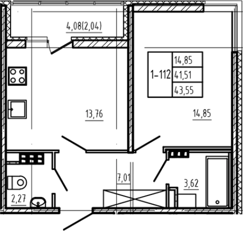 Купить однокомнатную квартиру в Микрорайоне Чёрная Речка, Сертолово в Сертолове. Вариант № 6963543, 0, площадь -  квм, цена 8318050 рублей