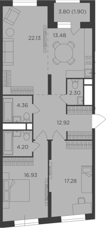 Купить трехкомнатную квартиру в районе Можайский в Москве. Вариант № 62933, 0, площадь -  квм, цена 33587350 рублей