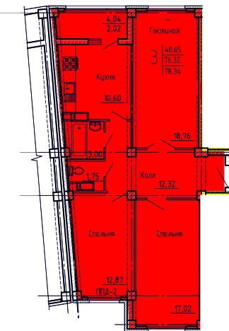 Купить трехкомнатную квартиру в новостройках в ЖК Жилой комплекс "Арбековская застава" в Пензе. Вариант № 8918596, 0, площадь -  квм, цена 5993010 рублей