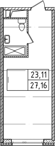 Купить Студию у метро Ладожская в Санкт-Петербурге. Вариант № 8993633, 0, площадь -  квм, цена 6594122 рублей