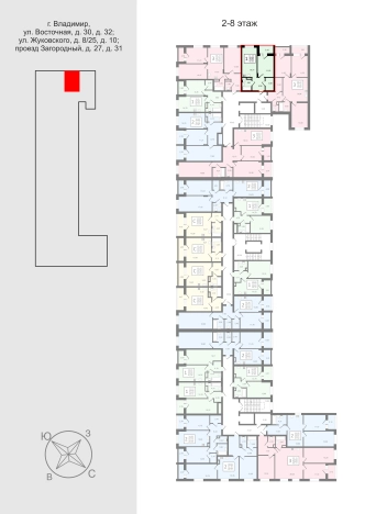 Купить квартиру на улице Жуковского в Владимире. Вариант № 83670, 2, площадь -  квм, цена 6360000 рублей