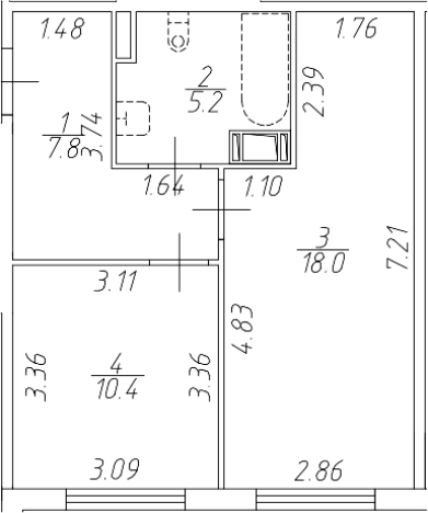 Купить двухкомнатную квартиру в новостройках на улице Варфоломеевская в Санкт-Петербурге. Вариант № 6230270, 0, площадь -  квм, цена 7866000 рублей