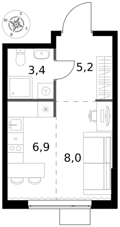 Купить однокомнатную квартиру у метро Щелковская в Москве. Вариант № 9716615, 0, площадь -  квм, цена 14924850 рублей