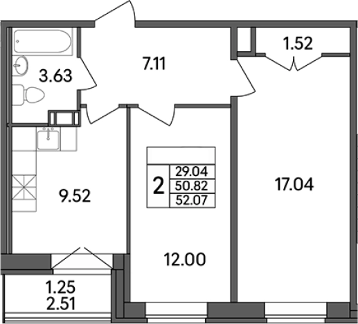 Купить квартиру у метро Парнас в Ленинградской области. Вариант № 7601147, 0, площадь -  квм, цена 6664960 рублей