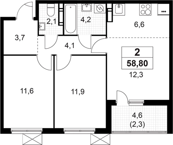 Купить квартиру в ЖК А101 Лаголово в Ленинградской области. Вариант № 8924405, 0, площадь -  квм, цена 10235316 рублей
