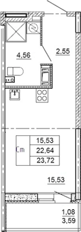 Купить квартиру в ЖК Рубеж в Ленинградской области. Вариант № 7603419, 0, площадь - квм, цена 3721600 рублей