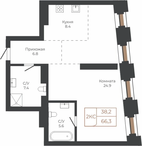 Купить квартиру в Барнауле. Вариант № 6841128, 0, площадь -  квм, цена 16646652 рублей