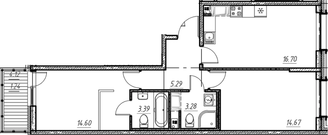 Купить квартиру в новостройках у метро Шушары в Санкт-Петербурге. Вариант № 9154477, 0, площадь -  квм, цена 9536725 рублей