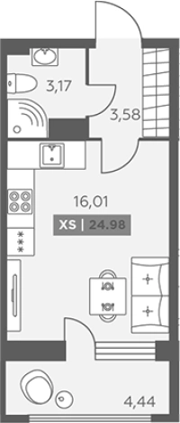 Купить Студию в Ленинградской области. Вариант № 6218045, 0, площадь -  квм, цена 4210848 рублей