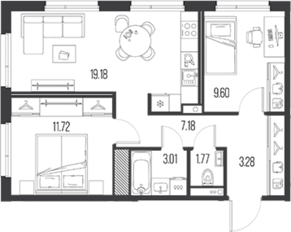 Купить трехкомнатную квартиру в ЖК Legenda Васильевского в Санкт-Петербурге. Вариант № 4837690, 0, площадь -  квм, цена 22730215 рублей