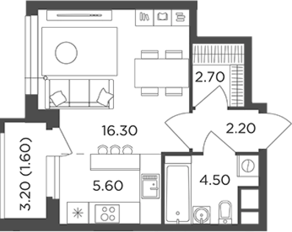 Купить Студию на улице Маковского в Одинцове. Вариант № 134422, 0, площадь -  квм, цена 9040492 рублей