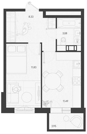Купить квартиру в ЖК Дубровка.Park в Ленинградской области. Вариант № 6607857, 0, площадь -  квм, цена 4661760 рублей
