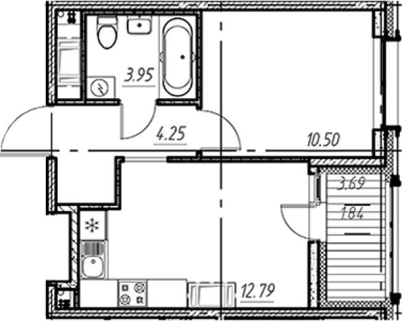 Купить однокомнатную квартиру у метро Шушары в Санкт-Петербурге. Вариант № 9154467, 0, площадь -  квм, цена 5742926 рублей