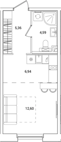 Купить Студию в ЖК OKLA в Санкт-Петербурге. Вариант № 8162700, 0, площадь -  квм, цена 6711924 рублей