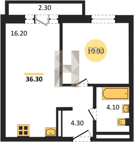 Купить однокомнатную квартиру в ЖК Город Оружейников в Удмуртской Республике. Вариант № 68745, 0, площадь -  квм, цена 2691080 рублей