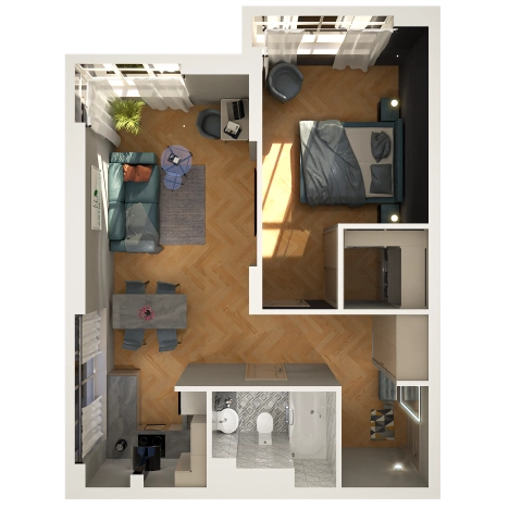 . Вариант № 7647207, 0, площадь - 52 квм, цена 7358000 рублей