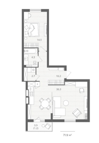 Купить квартиру в новостройках в Калининграде. Вариант № 102865, 0, площадь -  квм, цена 10380000 рублей