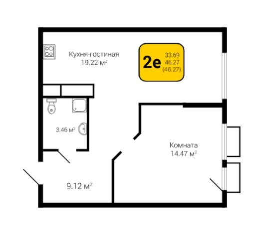 Купить однокомнатную квартиру в ЖК Z-town в Воронеже. Вариант № 133294, 0, площадь -  квм, цена 7876555 рублей