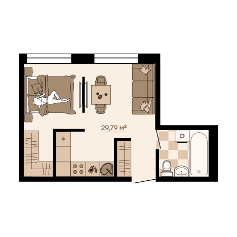 Купить однокомнатную квартиру на улице Грязелечебница в Владивостоке. Вариант № 9917233, 0, площадь -  квм, цена 4736610 рублей