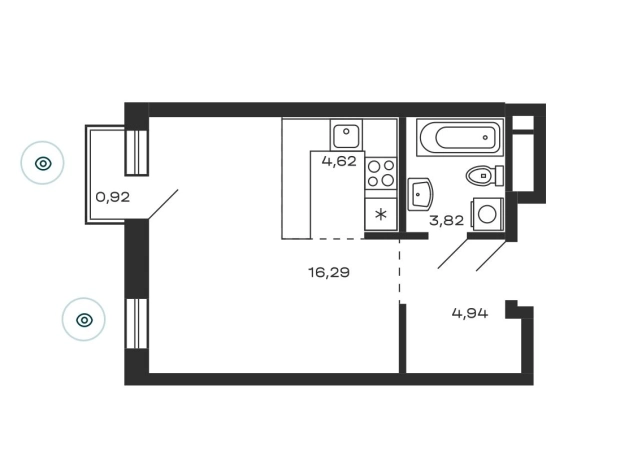 Купить Студию на улице Алтуфьевское шоссе в Москве. Вариант № 9592282, 0, площадь -  квм, цена 9400000 рублей