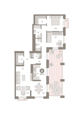Купить двухкомнатную квартиру в новостройках в ЖК Метроном в Москве. Вариант № 125903, 0, площадь -  квм, цена 35960000 рублей