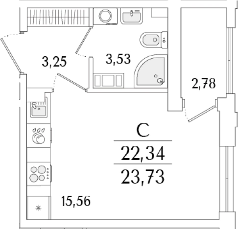 Купить Студию в новостройках в районе Фрунзенский в Санкт-Петербурге. Вариант № 6258340, 0, площадь - квм, цена 10118751 рублей