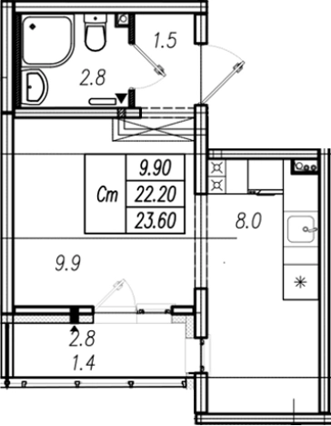 Купить квартиру в новостройках на улице Муринская дорога в Санкт-Петербурге. Вариант № 9635188, 0, площадь -  квм, цена 4562611 рублей