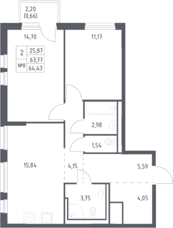 Купить квартиру в новостройках у метро Пролетарская в Ленинградской области. Вариант № 6898290, 0, площадь - квм, цена 8680267 рублей