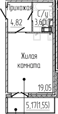 Купить Студию в новостройках в ЖК Sertolovo Park в Сертолове. Вариант № 6057062, 0, площадь -  квм, цена 5745211 рублей