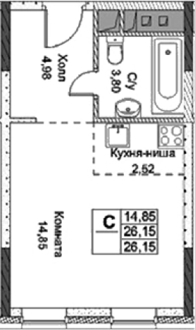 Купить Студию в СВАО в Москве. Вариант № 105242, 0, площадь -  квм, цена 7600700 рублей