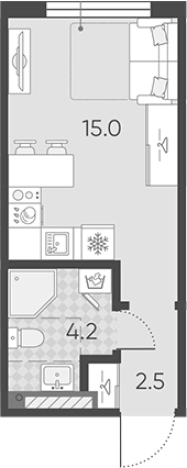 Купить Студию в новостройках в ЖК Пулково Lake в Санкт-Петербурге. Вариант № 7597266, 0, площадь -  квм, цена 5623511 рублей