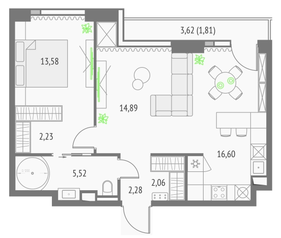 Купить двухкомнатную квартиру у метро Бутырская в Москве. Вариант № 157000, 0, площадь -  квм, цена 37962323 рублей