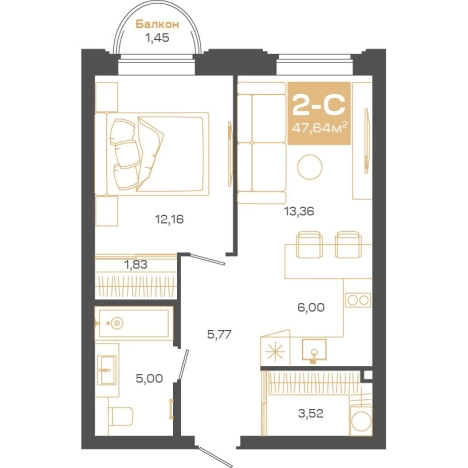 Купить двухкомнатную квартиру в ЖК Пульсар в Новосибирске. Вариант № 9958729, 0, площадь -  квм, цена 11270000 рублей