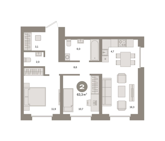 Купить двухкомнатную квартиру в новостройках в ЖК Метроном в Москве. Вариант № 123810, 0, площадь -  квм, цена 21290000 рублей