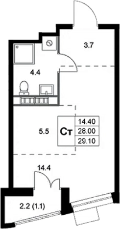 Купить квартиру в ЖК Легенда Коренево в Люберцах. Вариант № 127017, 0, площадь -  квм, цена 7371030 рублей