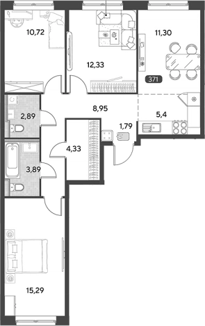 Купить многокомнатную квартиру в Калужской области. Вариант № 120454, 0, площадь - квм, цена 7324234 рублей